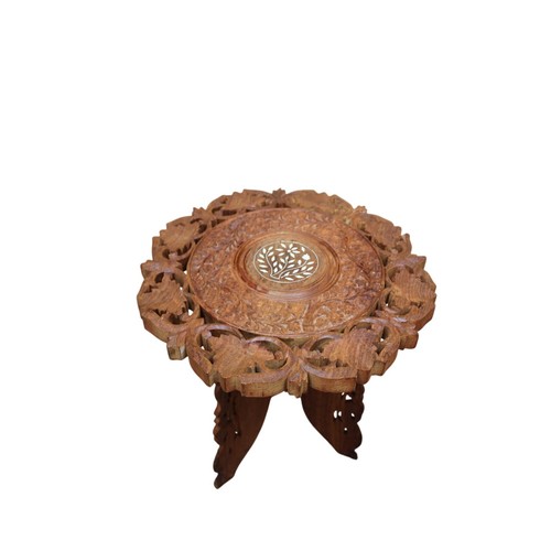 Vtg wooden handcarved - wooden, inlaid