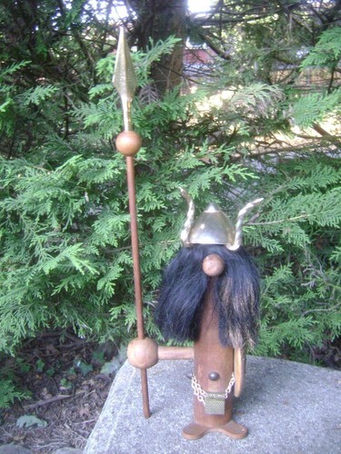 Vintage wooden warrior - vintage, hand