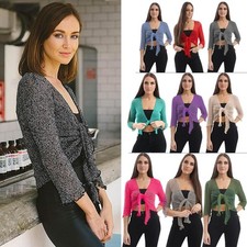 New Womens Tie Up Open Front