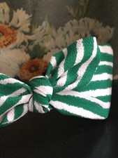 Anthropologie { wide twist turban headband alice band Stripe Pink Green Zebra