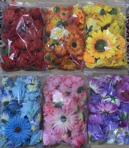 25x any colour flower heads - 25x,