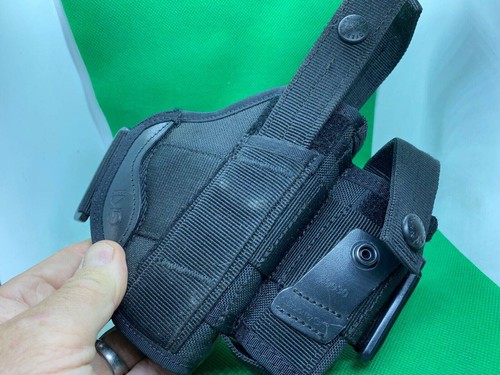 Black fabric tactical belt - black,