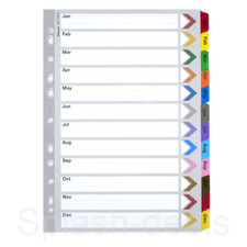 Rexel Monthly Subject Dividers