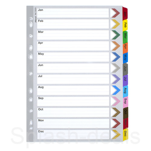 Rexel monthly subject dividers - monthly,