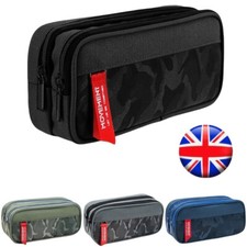 Large Capacity Pencil Case Stationery Storage Pen Bag Boys Girls Double Zipper