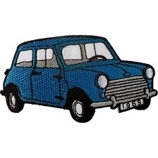 Blue Car Iron Sew On Patch T Shirt Hat Bag Denim Jacket Jeans Embroidered Badge