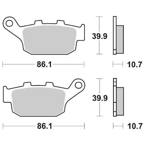 Sbs 614hf brake pads zontes - 614hf,