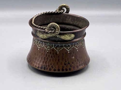 Copper measure pot hammered - pot,