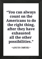 Winston Churchill quote Framed