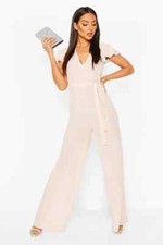Boohoo Angel Sleeve Jumpsuit