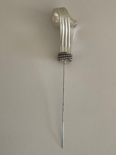 Vintage hat pin polished - hat,