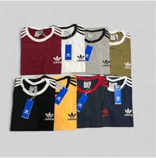 Adidas Originlas Three Stripes Short Sleeve Crew Neck T-shirt For Mens