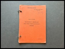 Original Pilot’s Notes Hudson V Aeroplane Two Twin Wasp Engines