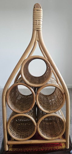 Vintage natural wicker wine - vintage,