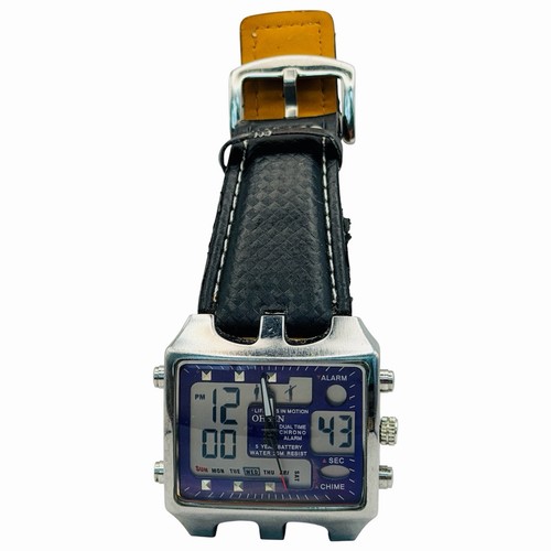 Working blue wristwatch ohsen - working,