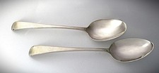 By Hester Bateman, A Pair of George III Silver Table Spoons, Old English Pattern