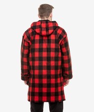 Swanndri Original Lace Front Bush Shirt Red/Black Check  475gsm pure wool makes