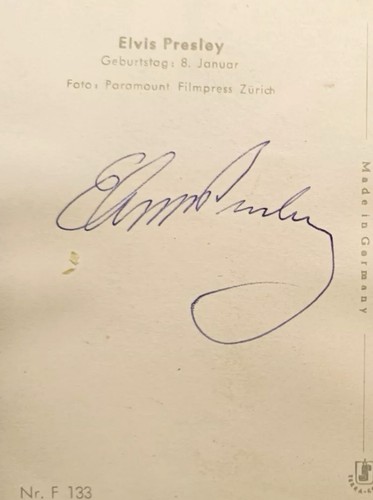 Elvis presley signed - elvis,