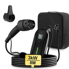 8M Type 2 Charging Cable 3 Pin UK Plug 13A EV Car Charger Portable MINI Electric