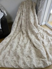 FAB LAURA ASHLEY HUGE  THICKLY PADDED/ QUILTED BEIGE/ SOFT GOLD BEDSPREAD No.1