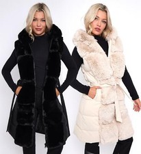 Womens Faux Fur Gilet Black