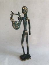 Vintage Brass A Evangelides Apollo With Lyre Ancient Greek God Figure Figurine