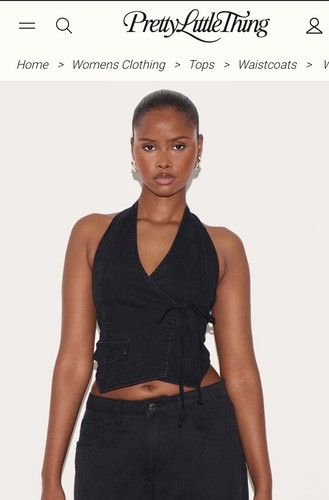 Washed black halter neck - halter, wrap