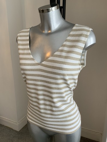 Escada top gold - top, white