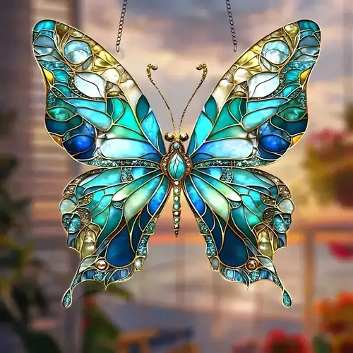 Garden emerald butterfly open - emerald,