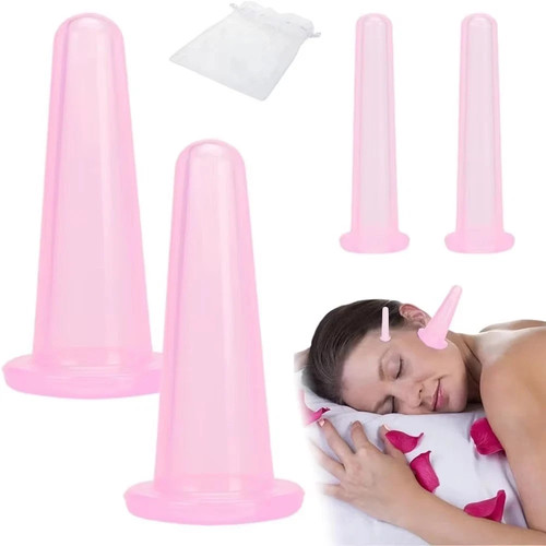 4pcs silicone cupping set - silicone,