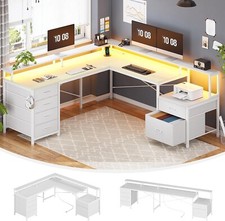 L Shaped Desk with File