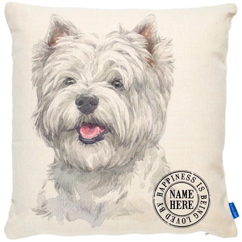 Personalised westie cushion - personalised,