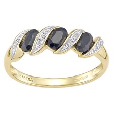 9ct Yellow Gold Diamond and