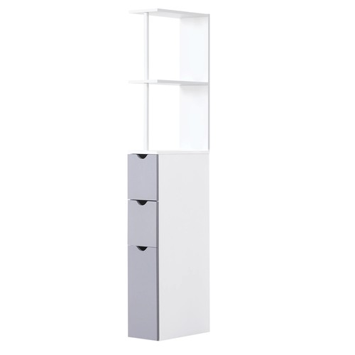 Narrow bathroom cabinet white - narrow,