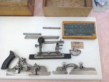 VINTAGE STANLEY 45E COMBINATION PLANE WITH BOXED SET 23 CUTTERS  IN ORIGINAL BOX