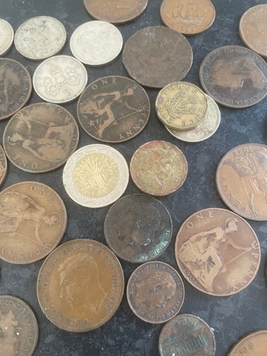 Mix old coins pennys - mix,