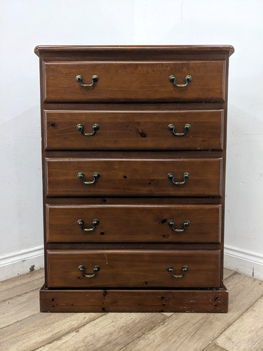 Chest drawers pine dark - chest,