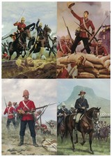 6 POSTCARD PRINT SET ZULU WAR