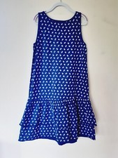 Girls Johnnie B By Boden Dress Sz S(approx 11-12) Vgc! Blue Floral Casual