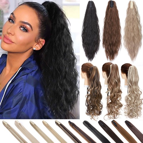 Long ponytail clip hair - long,