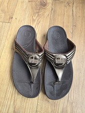 FitFlop Walkstar Metallic Bronze Wobbleboard Thong Sandal Women’s UK 9 US11 EU43