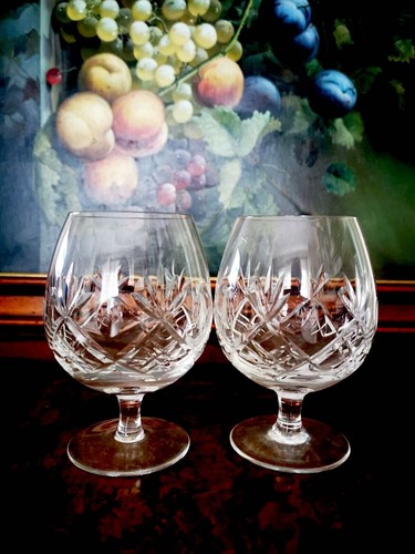 Pair large brandy glasses - pair,