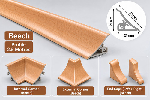 Pvc worktop edging - 33mm, x