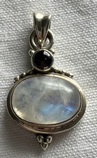 Rainbow Moonstone and Garnet