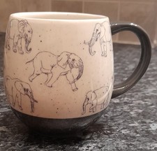 DUNELM BARREL MUG - ELEPHANT DESIGN
