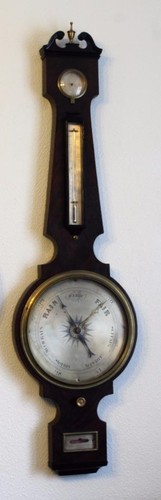 Antique barometer square base - antique,
