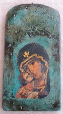 Greek icon, Mary & Jesus