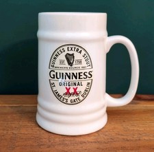 Guinness Stout Ceramic Tankard St James Gate Dublin Pub Bar Beer Breweriana