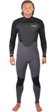 2025 Gul Mens Response 5/3mm GBS Back Zip Wetsuit - Grey / Black