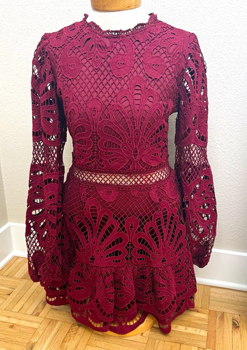 Fore burgundy art deco - fore, lace